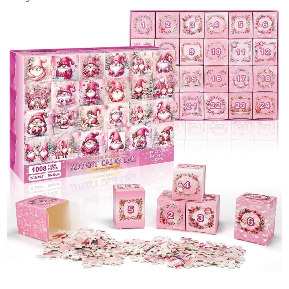 Advent Calendar Gnome santa Jigsaw Puzzles new